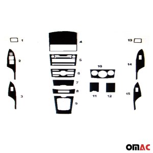 Toyota Corolla Dashboard Kit - Omac - 15 Pcs. - Wooden - '09-'13